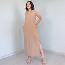Vestido de Algodão com Bolsos