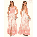 Vestido Longo Estampado Elegante