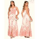 Vestido Longo Estampado Elegante