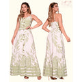 Vestido Longo Estampado Elegante