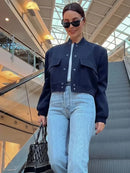 Jaqueta Cropped Vanessa M. de Mulher