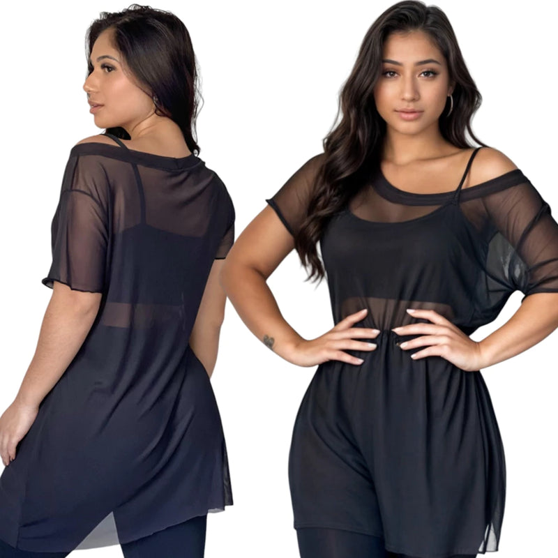 Blusa Tule Fitness Respirável