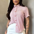 Camisa Feminina Listrada