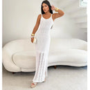 Vestido Longo Crochê Elegante