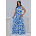 Vestido Longo Floral Elegante