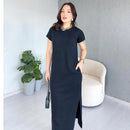 Vestido de Algodão com Bolsos
