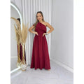 Vestido Longo Nula Manga Elegante