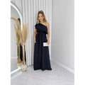 Vestido Longo Nula Manga Elegante