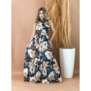 Vestido Longo Floral Elegante
