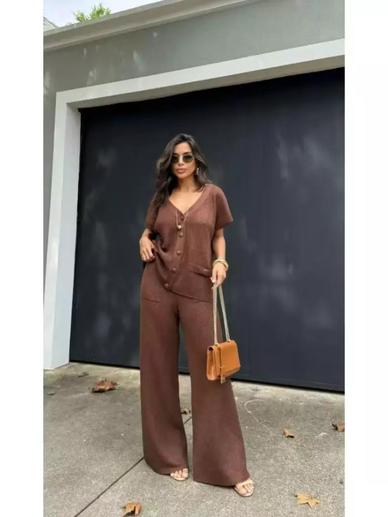 Conjunto Tricot Feminino Elegante