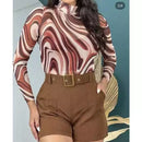 Body Tule Estampado Moderno