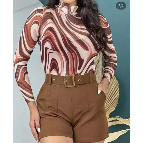 Body Tule Estampado Moderno