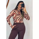 Body Tule Estampado Moderno