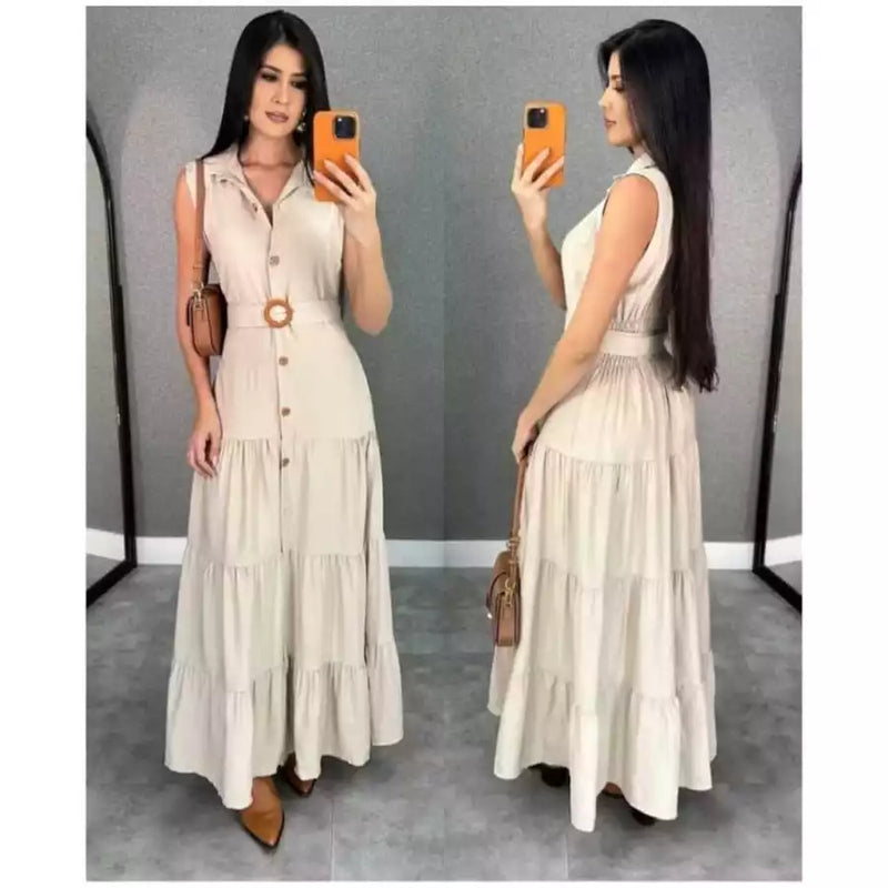Vestido Longo Feminino Luxo