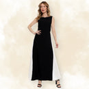 Vestido Longo Preto e Branco