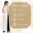 Vestido Longo Preto e Branco